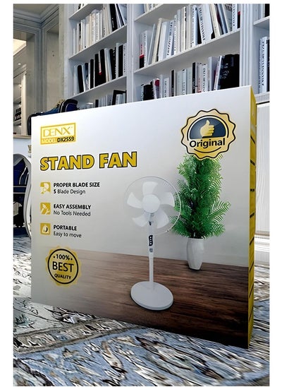 Buy Pedestal fan with oscillating function white in Saudi Arabia