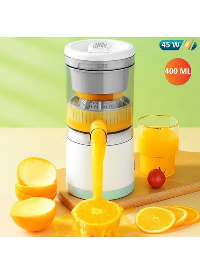 Buy 45W Multifunctional Rechargeable Portable Cordless Orange and Fruit Juicer 400ml Capacity in Saudi Arabia