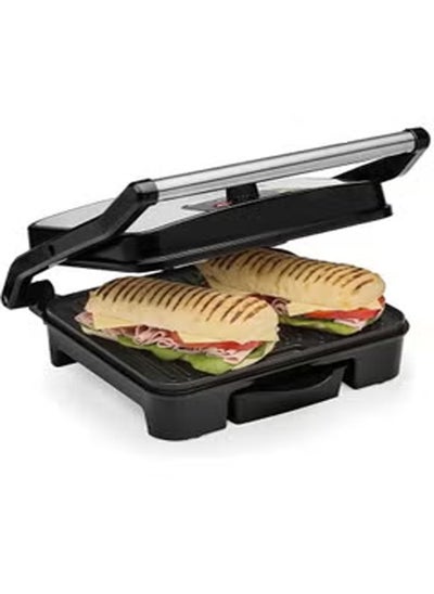 Buy Panini Press & Health Grill with Large Non-Stick Plates Removable Drip Tray & Floating Hinge for Deep Fill Toasted Sandwiches Low Fat Grilling and Healthy Cooking in UAE