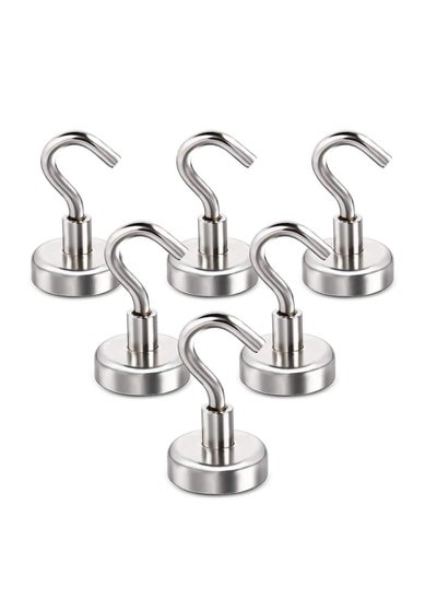 اشتري Magnetic Hooks, 22Lbs Heavy Duty Hooks New Upgraded for Cruise, Grill, Towel, Indoor Hanging, Home, Kitchen, Workplace, Office and Garage, 6 Pack في السعودية