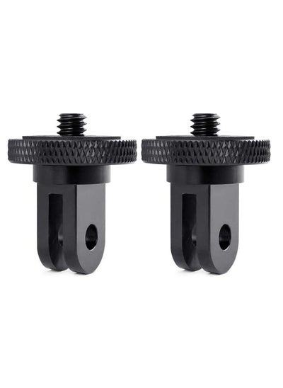 اشتري Camera Tripod Mount for Gopro Adapter, 2Pcs 1/4-20 Screw Conversion Adapter for GoPro Hero10, Insta360 ONE X3, X2, Go 2, Xiaomi Yi and Other Action Cameras في الامارات