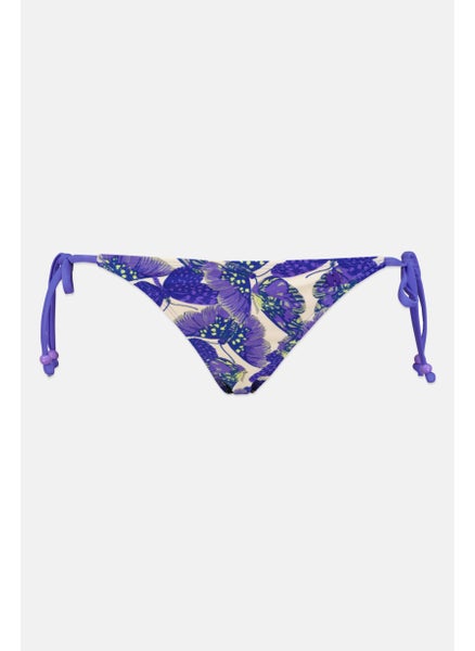 Buy Womern Allover Print Bikini Bottom, Lavender Combo in UAE