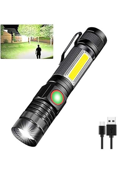 Buy Camping Mini Ultra with Side Lights Bright LED Magnetic  Rechargeable 4-in-1 Flashlight in Saudi Arabia