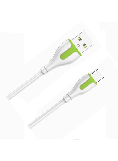 Buy LS571 Fast Charging Data Cable Type-C To USB-A, 1M Length And 2.1 Current Max - White in Egypt