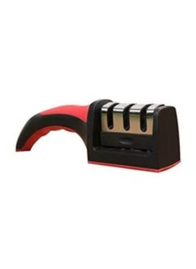 Buy Red-Black Diamond Ceramic Coating 3-Stage Steel Chef Knife Sharpener in Egypt