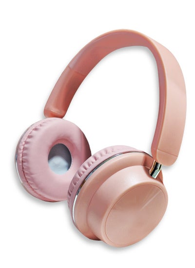 Buy Bluetooth Headphone , Wireless Headset , Model WS-614 , Bluetooth , Play Time 20 Hours , Battery 150mAh, External Built In Microphone, USB Type-C, Pure Bass Sound, Noise Cancelling (Pink) in Egypt