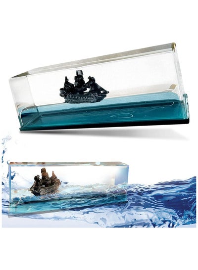 Buy Pirate Ship Creative Fluid Drift Decoration with Lighting and Shooting Effects in UAE
