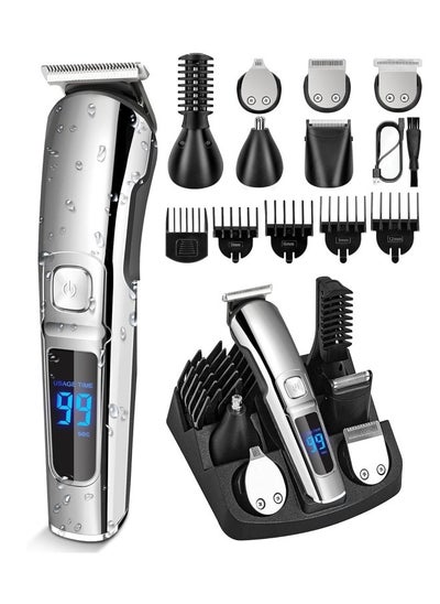 اشتري Beard Trimmer, All-in-One Mens Grooming Kit with Trimmer for Beard, Nose, Body, Groin and Face, Cordless Hair Clippers Electric Shaver في السعودية