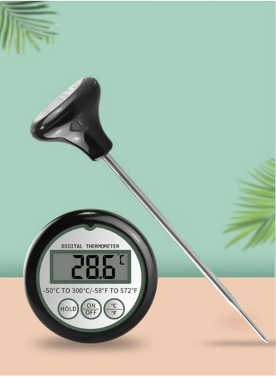 Buy Thermometer Kitchen Suitable for Milk Coffee and Water Black Length 120mm in Saudi Arabia