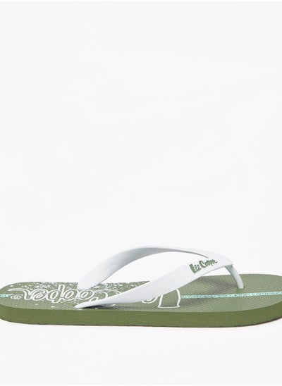 Buy Mens Logo Print Slip On Thong Slippers in UAE