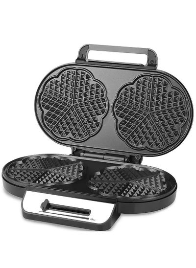 Buy Double wafel machine with temperature control, black - 800108002 in Saudi Arabia