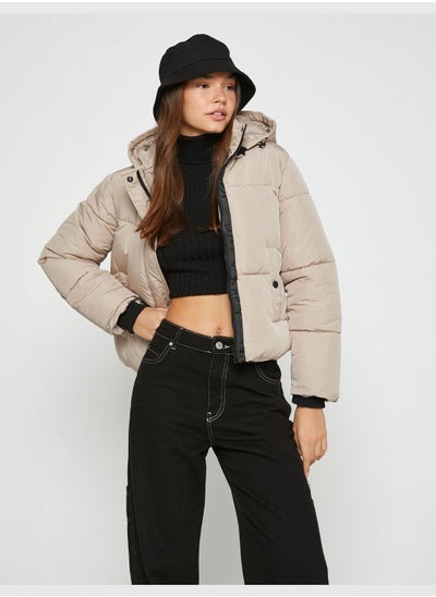 اشتري Puffer Coat High Neck Zipper في الامارات