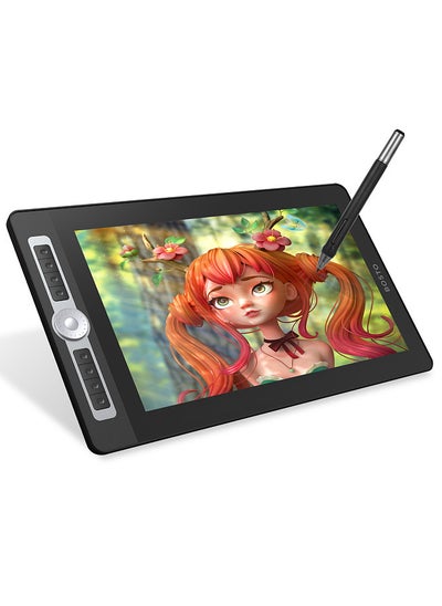 Buy 16HD Pro Portable 15.6 Inch H-IPS LCD Graphics Drawing Tablet Display Digital Art Drawing Pad 8192 Pressure Level Passive Technology Customizable Shortcuts Keys Dial Controller in UAE