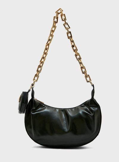 Buy Shiny Slouchy Chain Strap Handbag in UAE