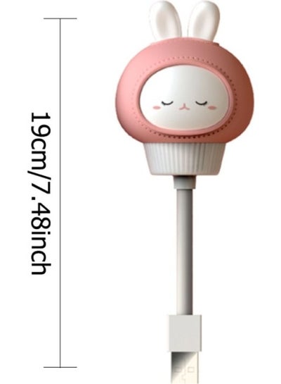 Buy LED USB Cute Cartoon Night Light pink/white in Saudi Arabia