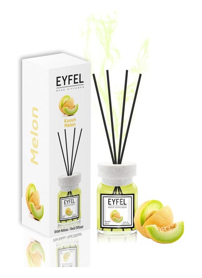 اشتري مجموعة EYFEL Melon Reed Diffuser - عطر منزلي 120 مل مع أعواد ناشرة الزيت الأنيقة | مثالية للحمامات ومساحات المعيشة في الامارات