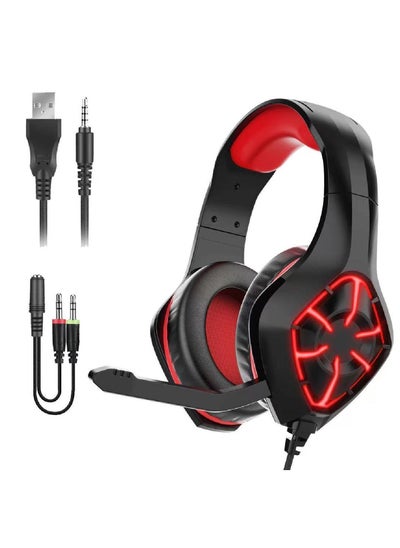 اشتري Over-Ear Gaming Wired Headset With Mic For Ps4 Ps5 XOne XSeries Nswitch Pc في الامارات