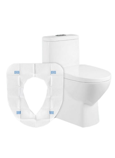 اشتري 10PCS Disposable Toilet Seat Cover, Thick & Waterproof, Individually Wrapped Portable Shields, Paper Toilet Seat Covers for Trips Hospital Airplane Hotel Camping Road Trips في الامارات