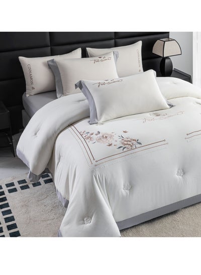 Buy Peony Fairy 4 Piece Fashion Embroidery Set Pillowcase Comforter Sheet Set in Saudi Arabia