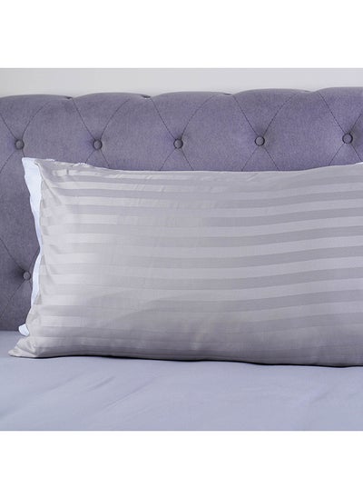 اشتري Tiffany 2-Piece Pillow Case Set 50x90cm-Silver Grey في الامارات