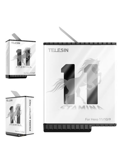Buy TELESIN Stamina Battery for GoPro HERO11 HERO10 HERO9 in UAE