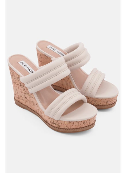 اشتري Women Medium Wipeout Open Toe Wedge Sandals, Beige في الامارات