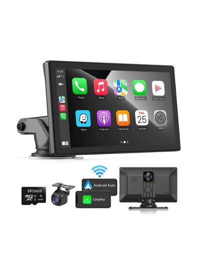 Buy Wireless Apple Carplay Car Stereo,Portable 9'' Touch Screen Android Auto,2.5K Dash Cam,1080p Backup Camera DVR,Drive Mate Carplay Navigation with Mirror Link/Siri/FM/Bluetooth in Saudi Arabia