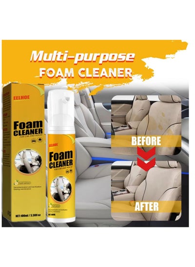 Buy Multifunctional Foam Cleaner Car Supplies Decontamination Cleaner for Interior Leather Seats Steering Wheel in Saudi Arabia