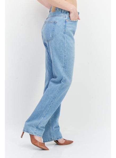 اشتري Women Regular Fit Wash Non-Stretchable Denim, Blue في الامارات