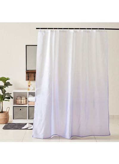 Buy Nexus Polyester Shower Curtain With 12 Hooks 180x180 cm in UAE