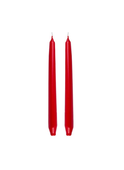 اشتري Karaca Andy 2 Pcs 24 Cm Red Candlestick Candle في الامارات