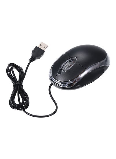 Buy Optical Mini Portable Wired Mouse 9.5X5.5X3.0centimeter Black in UAE