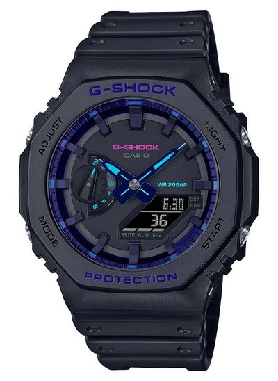 Buy Casio Men Watch G-Shock Carbon Core Guard structure Digital Analog Multi Color Dial Resin Band GA-2100VB-1ADR in Saudi Arabia