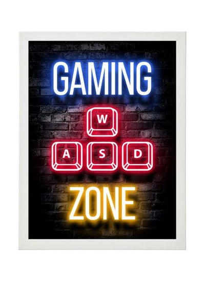 اشتري Gaming Zone Neon Wall Art Poster Frame في مصر