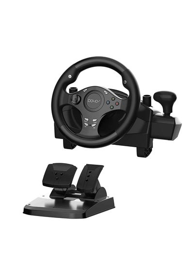 Buy 270 Degree Gaming Racing Steering Wheel with Responsive Gear and Pedals for PC/PS3/PS4/XBOX ONE/XBOX 360/Nintendo Switch/Android in Saudi Arabia