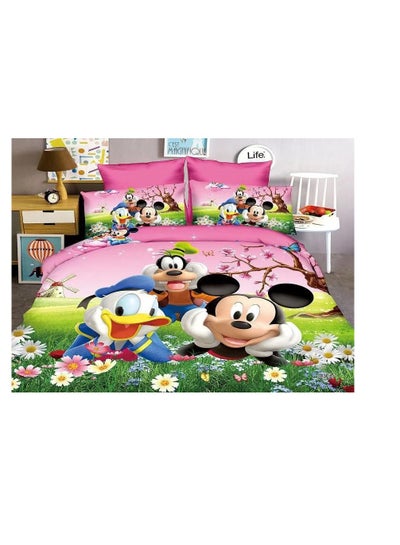 Buy Textile Children Cartoon 3d Print Bedding Sets Comforter with fixed Duvet Set Bed Linen Boys Girls Single Comfort 160x210 Bed Sheets 120”200 in UAE