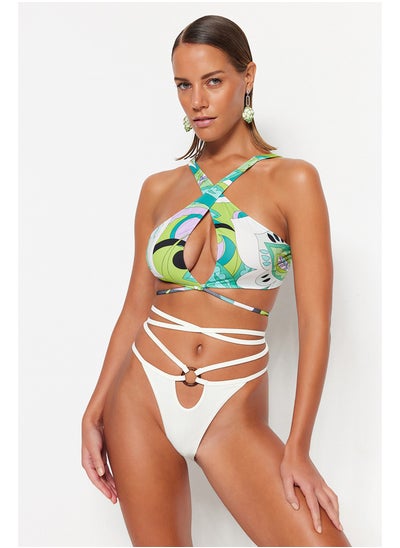 Buy High Leg Bikini Bottom with Ecru Accessories TBESS23BA00179 in Egypt