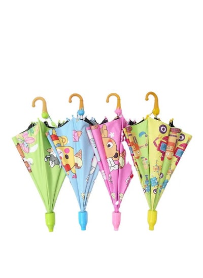 Buy 48cm Kids Umbrella - UV Protection, Cartoon Design, 1 Piece, Random Pick in Saudi Arabia