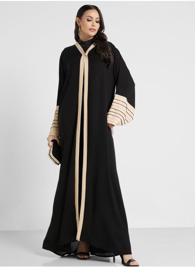 Buy Embellished Front Open Abaya in Saudi Arabia