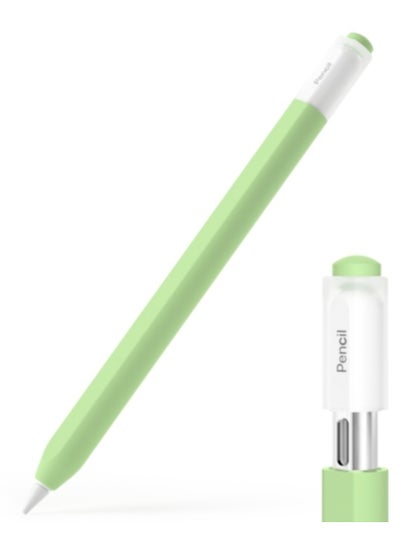 Buy For Apple Pencil (USB-C) Transparent Jelly Stylus Protective Cover(Matcha Green) in UAE