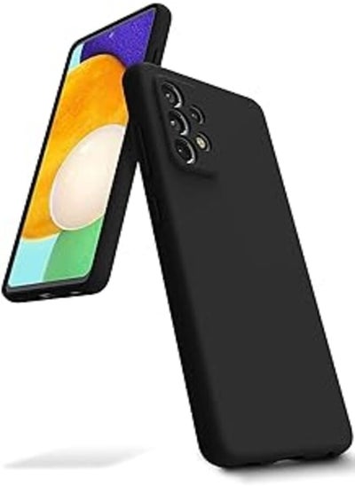 اشتري (Samsung galaxy A52 & A52S) Soft Silicone Gel Rubber Shockproof Back Case Cover Matte Finish Inner Cloth Lining with Camera Protection (Black) في مصر