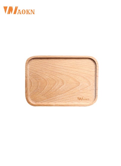 اشتري Beech Serving Tray Platter Rectangle Natural Wood Trays for Food BBQ Party Buffet Dessert Appetizer Small Wooden Trays for Fruits Cookie Bread，Serving Trays Rectangular Plate Dinner Plate Solid Wood في السعودية