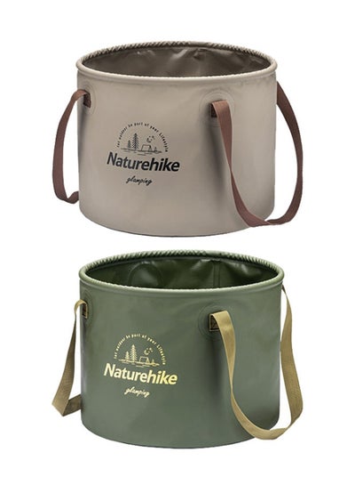Buy Foldable Round Bucket Light Brown/20L in Saudi Arabia
