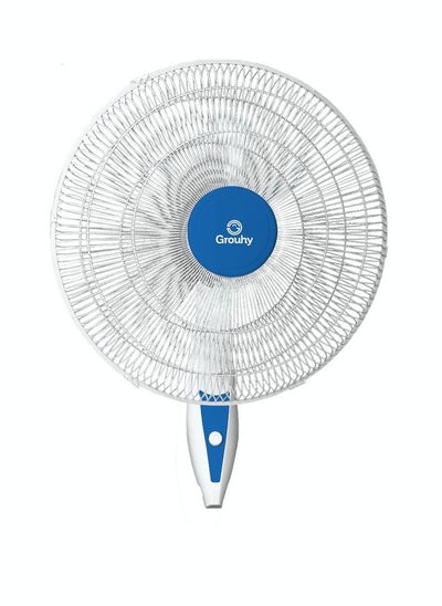 Buy Grouhy Wall Fan, 18 Inch, White and Blue - UW-18026-BLU in Egypt