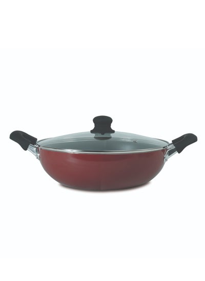 اشتري Premium 26cm Nonstick Wok Pan with Lid – Perfect for Healthy Cooking في الامارات