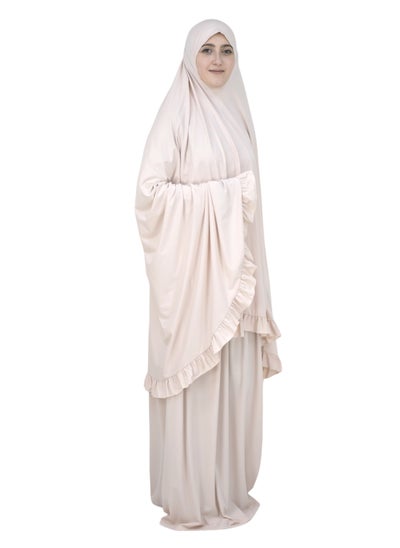 Buy Two Piece Islamic prayer dress women the Long - Prayer Clothes for Women - Prayer Abaya For women - Jilbab 2 piece, Umrah essentials for women - Prayer set in UAE