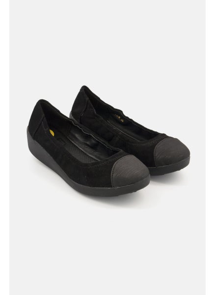 اشتري Women Slip On Flat Shoes, Black في الامارات