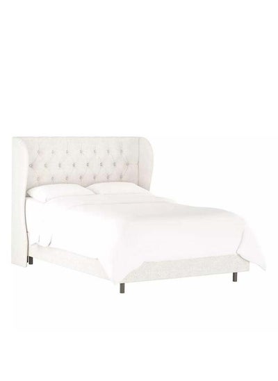 Buy Elite Collection: Swedish Wood Queen Bed - Ivory Tranquility (180x200x140) by Alhome - 110113626 in Saudi Arabia