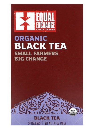 Buy Organic Black Tea 20 Tea Bags 1.41 oz (40 g) in UAE