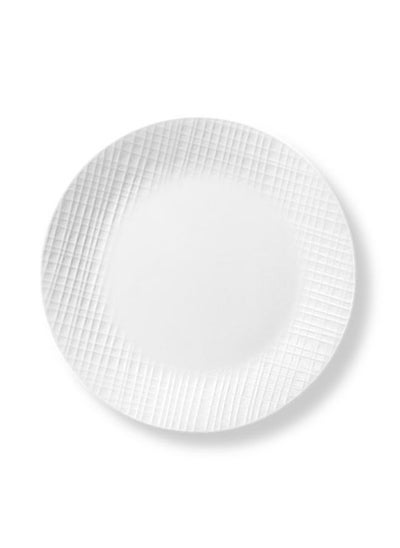 Buy Set Of 6 Dinner Plate Linen Weave 1135339 26cm in UAE